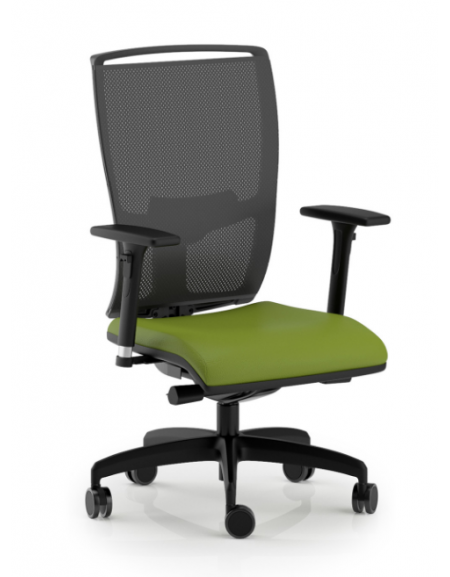 Poltrona schienale alto in rete con braccioli - rivestimento ignifugo - Movimento sincronizzato con traslatore - CAM