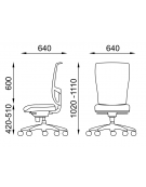 Poltrona schienale alto in rete - rivestimento ignifugo - Movimento sincronizzato - Certificata CAM