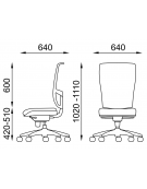 Poltrona schienale alto in rete - rivestimento ignifugo - Movimento sincronizzato autobalance - CAM