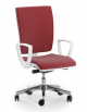 Poltrona schienale alto con braccioli - struttura bianca - rivestimento ignifugo - Movimento sinc. con traslatore - CAM