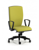 Poltrona schienale alto con braccioli - Movimento sincronizzato a 5 posizioni - rivestimento ignifugo - CAM