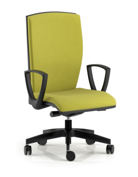 Poltrona schienale alto con braccioli - Movimento sincronizzato con traslatore - rivestimento ignifugo - CAM