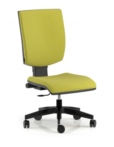 Poltrona schienale medio senza braccioli - Meccanismo contatto permanente - rivestimento ignifugo - CAM