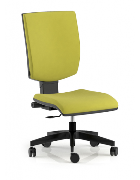 Poltrona schienale medio senza braccioli - Meccanismo contatto permanente - rivestimento ignifugo - CAM