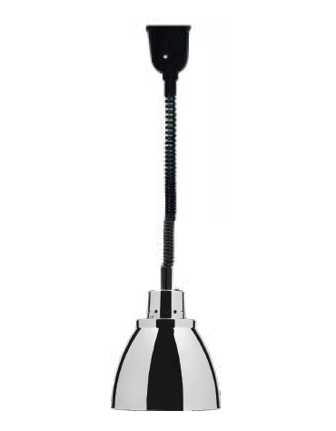 Lampada riscaldante ad infrarossi - colore cromato - potenza 250w - cm ø 22,5x48/155h