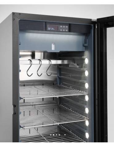 Frigorifero basso per la frollatura DRY AGED della carne con porta a vetro - Capacità Lt 233 - cm 59,5x76x127h