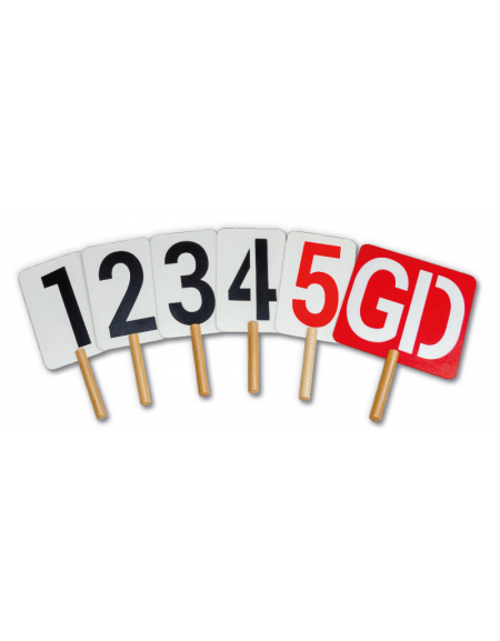 Set palette in legno per indicazione dei falli con paletta GD - secondo regolamento FIBA 2024
