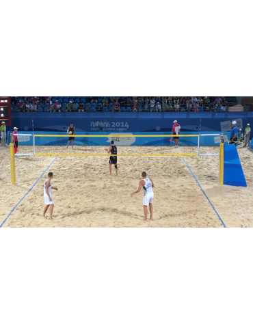 Rete beach volley completa di antenne, omologata FIVB per competizioni