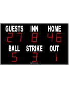 Tabellone elettronico segnapunti baseball per esterno - 452 FBB - dimensioni cm 190×115 - Completo di console
