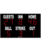 Tabellone elettronico segnapunti baseball per esterno - 452 FBB - dimensioni cm 190×115 - Completo di console