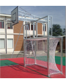 Impianto stazione combinato: porta da calcetto e impianto basket