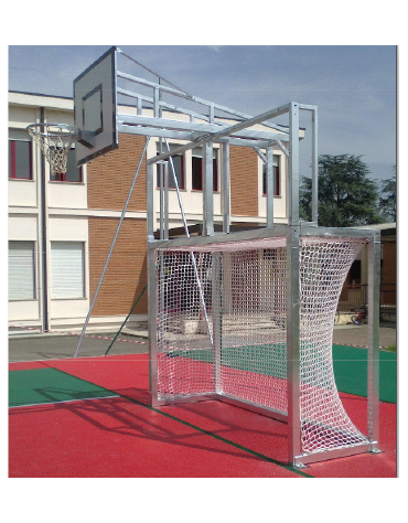 Impianto stazione combinato: porta da calcetto e impianto basket