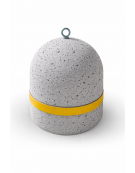 DISSUASORE VERTICALE BASSO IN CEMENTO KG 200 - COLORE GRIGIO PIETRA - FASCIA CATARIFRANGENTE - CM 52x52x52H - Conforme ai CAM