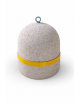 DISSUASORE BASSO IN CEMENTO KG 200 - COLORE GRIGIO TRAVERTINO - FASCIA CATARIFRANGENTE - CM 52x52x52H - Conforme ai CAM