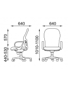 Poltrona schienale alto in rete con braccioli fissi - Meccanismo sincronizzato a 4 posizioni - CAM