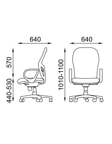 Poltrona schienale alto in rete con braccioli fissi - Meccanismo sincronizzato a 4 posizioni - CAM