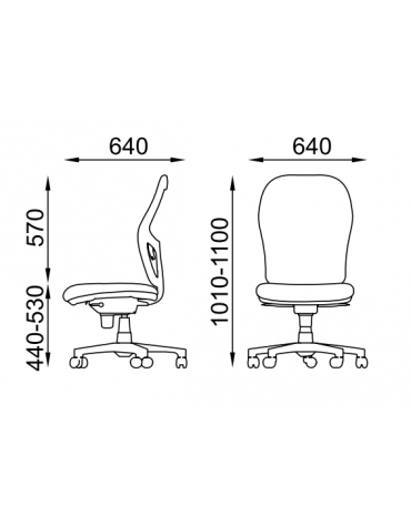 Poltrona schienale alto in rete senza braccioli - Meccanismo sincronizzato a 5 posizioni - CAM