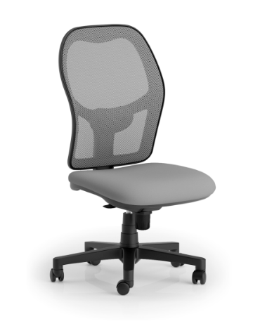 Poltrona schienale alto in rete senza braccioli - Meccanismo sincronizzato con traslatore - CAM