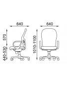 Poltrona schienale alto in rete con braccioli fissi - struttura grigia - Meccanismo sincronizzato con traslatore - CAM