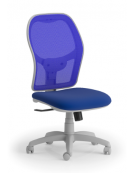 Poltrona schienale alto in rete senza braccioli - struttura grigia - Meccanismo sincronizzato a 4 posizioni - CAM