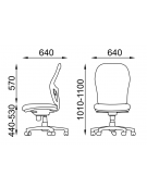 Poltrona schienale alto in rete senza braccioli - struttura grigia - Meccanismo  sincronizzato con traslatore - CAM