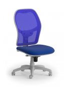 Poltrona schienale alto in rete senza braccioli - struttura grigia - Meccanismo sincronizzato a 5 posizioni - CAM