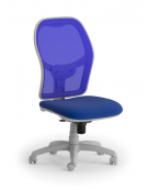 Poltrona schienale alto in rete senza braccioli - struttura grigia - Meccanismo  sincronizzato con traslatore - CAM