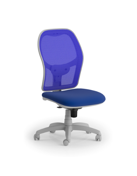 Poltrona schienale alto in rete senza braccioli - struttura grigia - Meccanismo  sincronizzato con traslatore - CAM