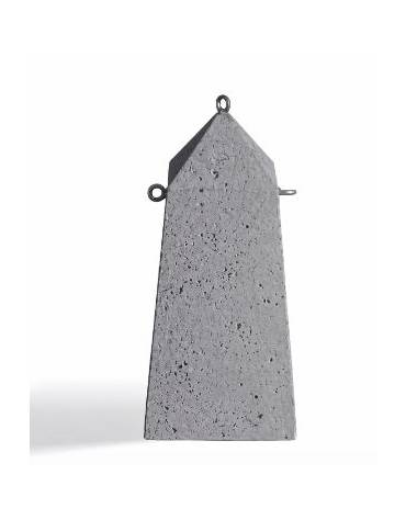Dissuasore traffico a obelisco in cemento calcestruzzo - Colore grigio pietra - Kg 400 - cm 50x50x110h - Conforme ai CAM