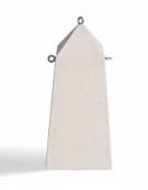 Dissuasore traffico a obelisco in cemento calcestruzzo - Colore bianco pietra - Kg 400 - cm 50x50x110h - Conforme ai CAM
