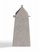 Dissuasore traffico a obelisco in cemento calcestruzzo - Colore grigio travertino - Kg 400 - cm 50x50x110h - Conforme ai CAM