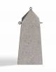 Dissuasore traffico a obelisco in cemento calcestruzzo - Colore grigio travertino - Kg 400 - cm 50x50x110h - Conforme ai CAM
