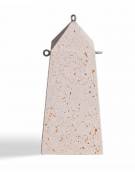 Dissuasore traffico a obelisco in cemento calcestruzzo - Colore bianco travertino - Kg 400 - cm 50x50x110h - Conforme ai CAM