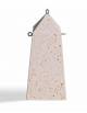 Dissuasore traffico a obelisco in cemento calcestruzzo - Colore bianco travertino - Kg 400 - cm 50x50x110h - Conforme ai CAM