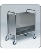Carrello portapiatti impilati - in acciaio inox AISI 304 - Portata piatti 200 - cm 84x51x91h