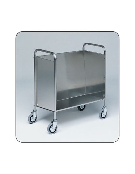 Carrello portapiatti impilati - in acciaio inox AISI 304 - Portata piatti 200 - cm 84x51x91h