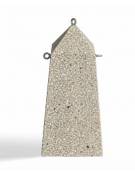 Dissuasore traffico a obelisco in cemento calcestruzzo - Colore grigio sabbiato - Kg 400 - cm 50x50x110h - Conforme ai CAM