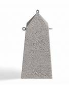 Dissuasore traffico a obelisco in cemento calcestruzzo - Colore bianco sabbiato - Kg 400 - cm 50x50x110h - Conforme ai CAM