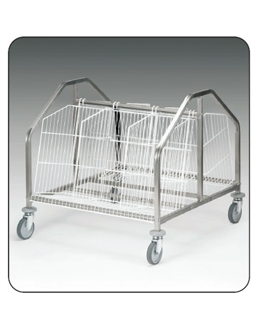 Carrello portapiatti impilati