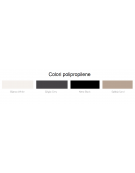 Sedia con telaio a 4 gambe in acciaio cromato e braccioli - schienale in polipropilene e sedile imbottito  - Certificata CAM