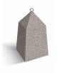 Dissuasore traffico Piramide in cemento - colore Bianco sabbiato - Dispositivo per ancoraggio al suolo - cm 45x45x80h - CAM