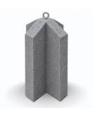 Dissuasore traffico stradale incrociato in cemento calcestruzzo - colore Grigio pietra - cm 41x41x65h - CAM