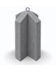 Dissuasore traffico stradale incrociato in cemento calcestruzzo - colore Grigio pietra - cm 41x41x65h - CAM