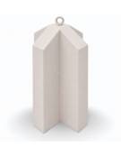 Dissuasore traffico stradale incrociato in cemento calcestruzzo - colore Bianco pietra - cm 41x41x65h - CAM