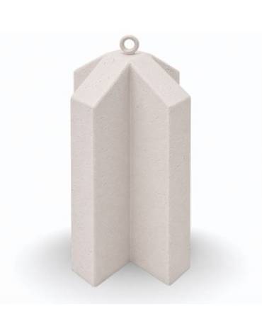 Dissuasore traffico stradale incrociato in cemento calcestruzzo - colore Bianco pietra - cm 41x41x65h - CAM