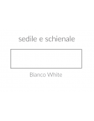 Sedia visitatori fissa 4 gambe con braccioli - Telaio, sedile e schienale monoblocco verniciati bianchi - Certificata CAM