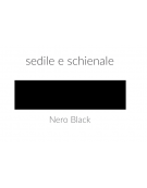 Sedia girevole ed elevabile su base a 5 razze in nylon nero - Telaio, sedile e schienale monoblocco verniciati neri - CAM