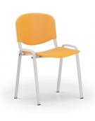 Sedia fissa su telaio a 4 gambe in acciaio verniciato grigio - Sedile e schienale in polipropilene in vari colori - CAM