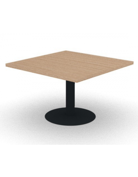 Allungo per tavolo riunione composto con piano in melaminico e struttura a colonna - colori a scelta - cm 120x120x75,5h