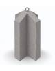 Dissuasore traffico stradale incrociato in cemento calcestruzzo - colore Grigio travertino - cm 41x41x65h - Conforme ai CAM